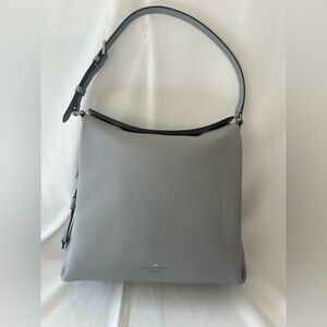 Kate Spade dumpling Pebble Leather Large Handbag/Grey/Nwt Magnetic Closure